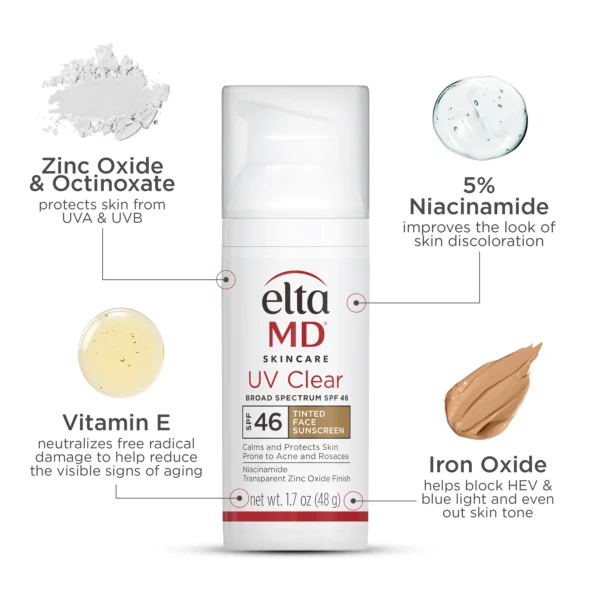 EltaMD UV Clear Tinted Broad-Spectrum SPF 46 - Image 2